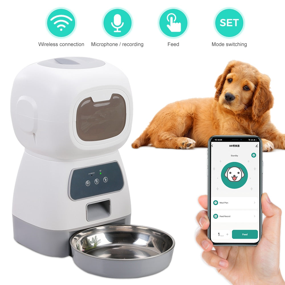 Dispensador Automático de Ração para Pets com Wi-fi